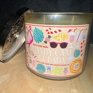 CANDY CANE COLADA 3-Wick Candle Bath & Body Works BBW NWT